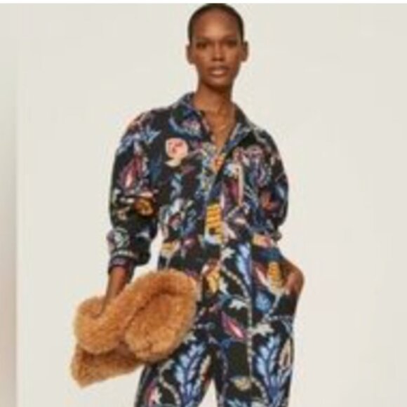 FARM Rio Sunset Tapestry Black Jumpsuit - Picture 1 of 6